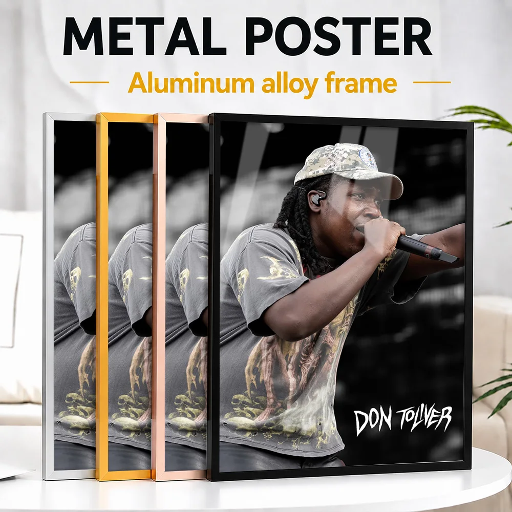 Don Toliver Performing Live Metal Poster With Aluminum Alloy Frame Personalized Recording Tribute Wall Art Ideal For Music Room