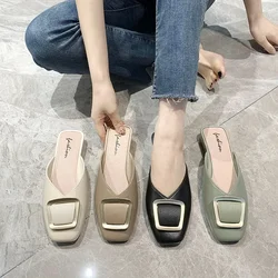 Baotou Half Slippers Women's Summer Outwear Fashion Internet Celebrity Versatile 2022 New Spring Lazy Shoes One Step Slippers