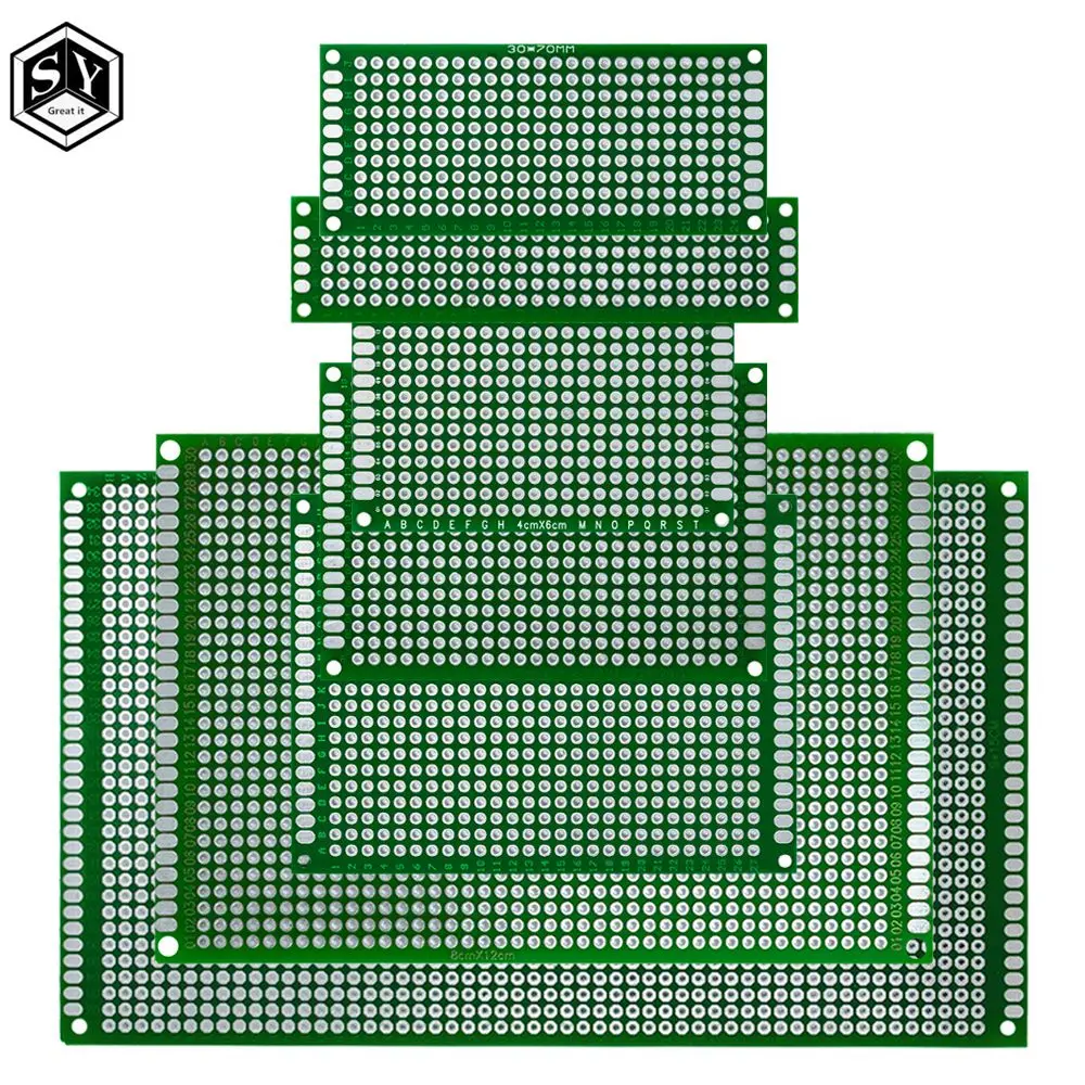 7x9 6x8 5x7 4x6 3x7 2x8cm 9X15 8X12 Double Side Prototype Diy Universal Printed Circuit PCB Board Protoboard For 4*6 6*8 5*7 3*7