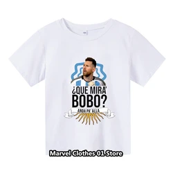 Messi Same Style Tshirt Kids Que Mira Bobo 3d T Shirt New SummerGirls  Tops Boys Fashion Casual Short Sleeve T-shirt Hot Selling