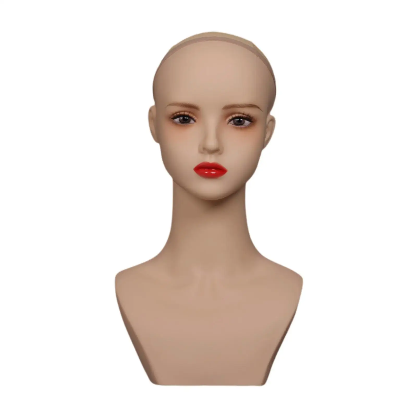 Female Bald Mannequin Head Wig Holder for Wig Making And Display Glasses Cap