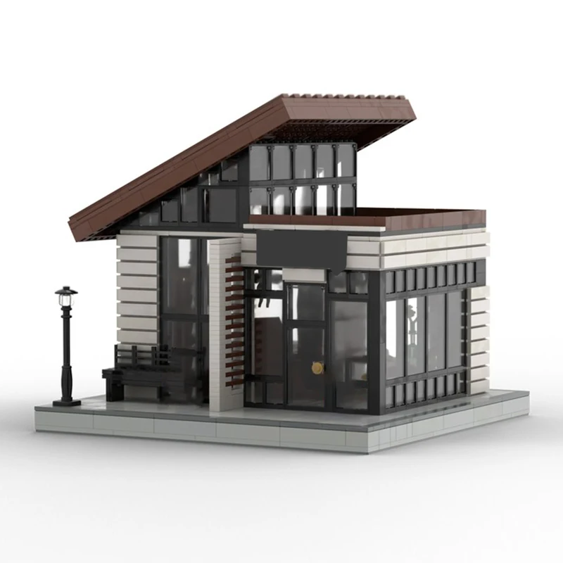 Model Street View MOC Klocki Konstrukcyjne Nowoczesna Architektura Księgarnia Modułowa Technologia Prezenty Świąteczne Zestaw do Składania Zabawki dla Dzieci
