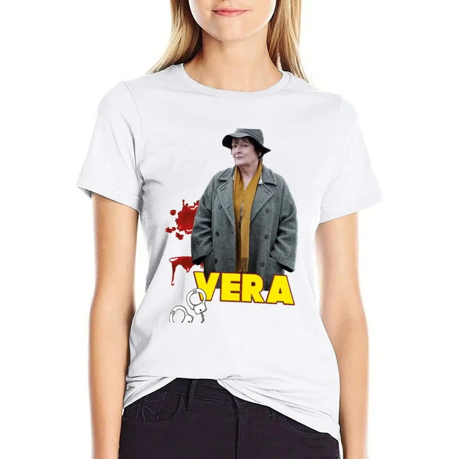 Vera a very special case for Chief Inspector Stanhope T-shirt summer clothes white t-shirt dress for Women sexy