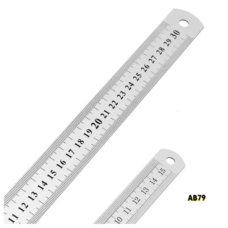 3X Stainless Steel Ruler 12 Inch + 6 Inch Metal Rulers