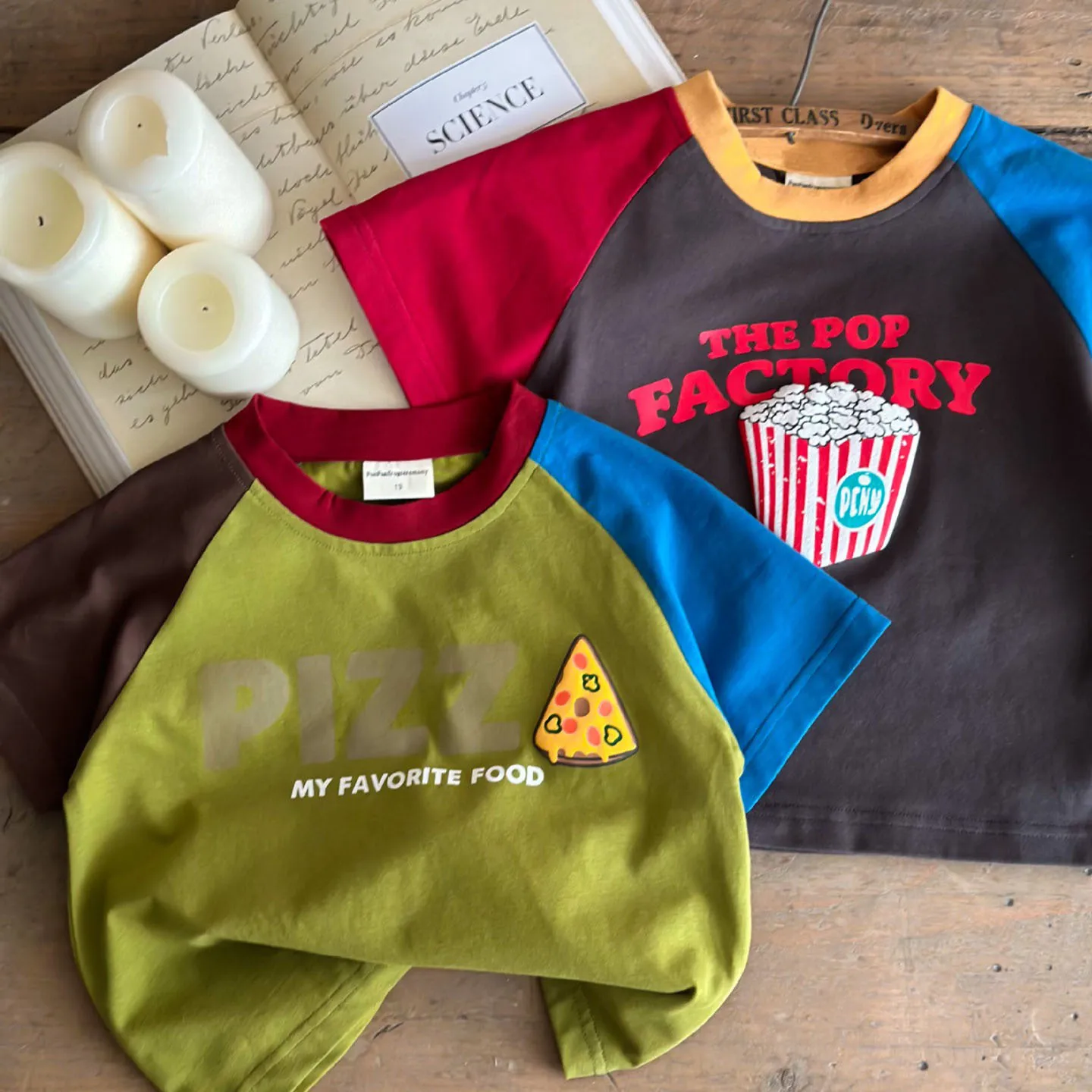 2025 Summer Childrens Boys T-Shirt Fashion Printed Short Sleeved Contrast Baby Girls Tees Kids Boys O-Neck Patchwork T-Shirts