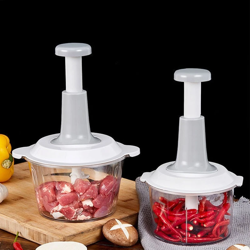 

1PCS Manual Vegetable Mincers Press Type Household Garlic Meat Cutter Grinders Whisk Stirre Kitchen Food Chopper Food Processor