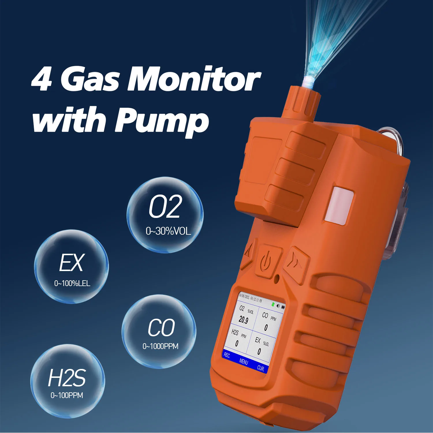 المورد عداد الغاز المحمول تطبيقات واسعة CO O2 H2S EX معدات كشف الغاز الثابتة كاشفات الغاز للتعدين #3