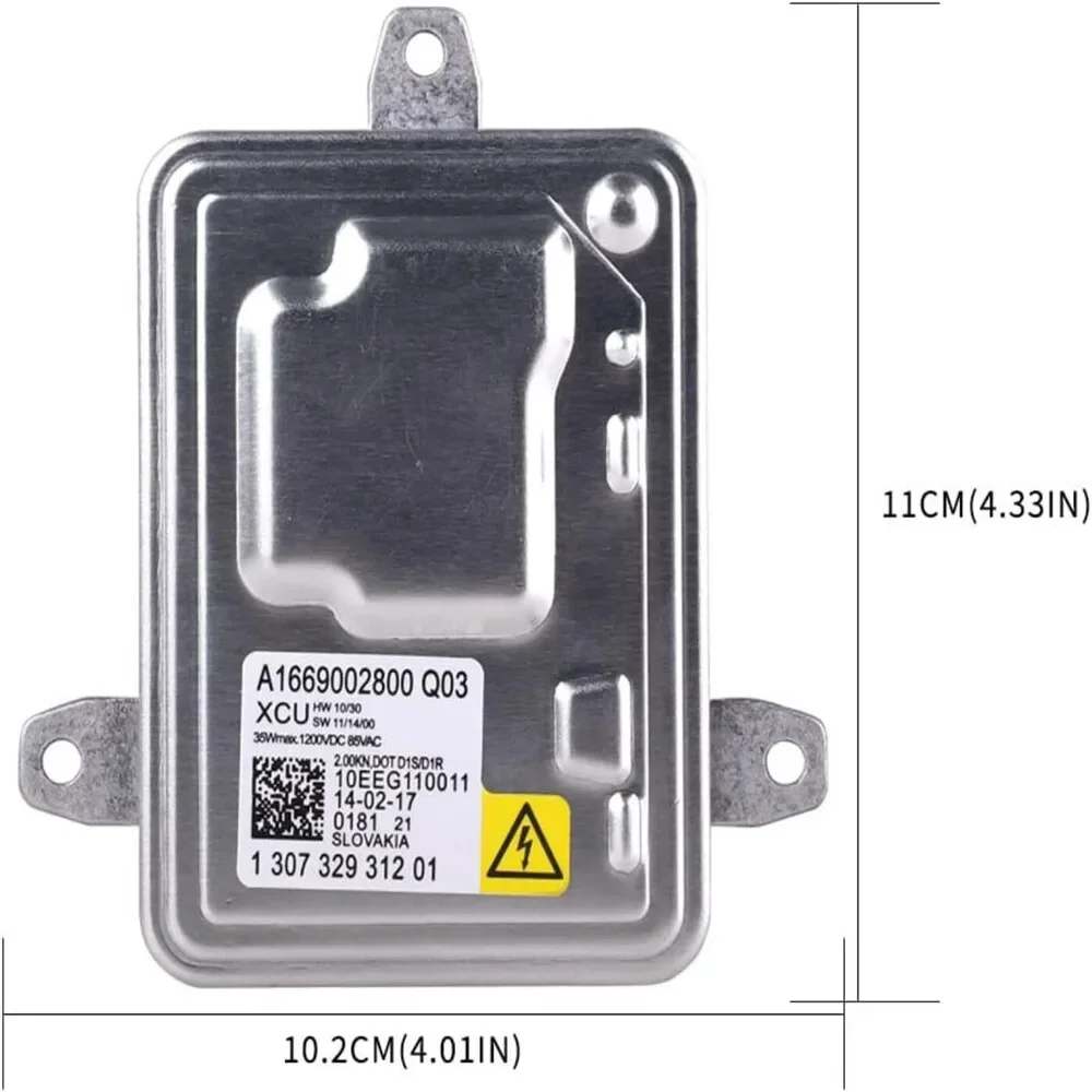 A1669002800 Xenon HID Headlight Unit Ballast Sliver For 2012-2014 Mercedes GL350 GL450 GL500 GL550 GL63 AMG 2010-2014 Benz C Class S204 W204 Facelift