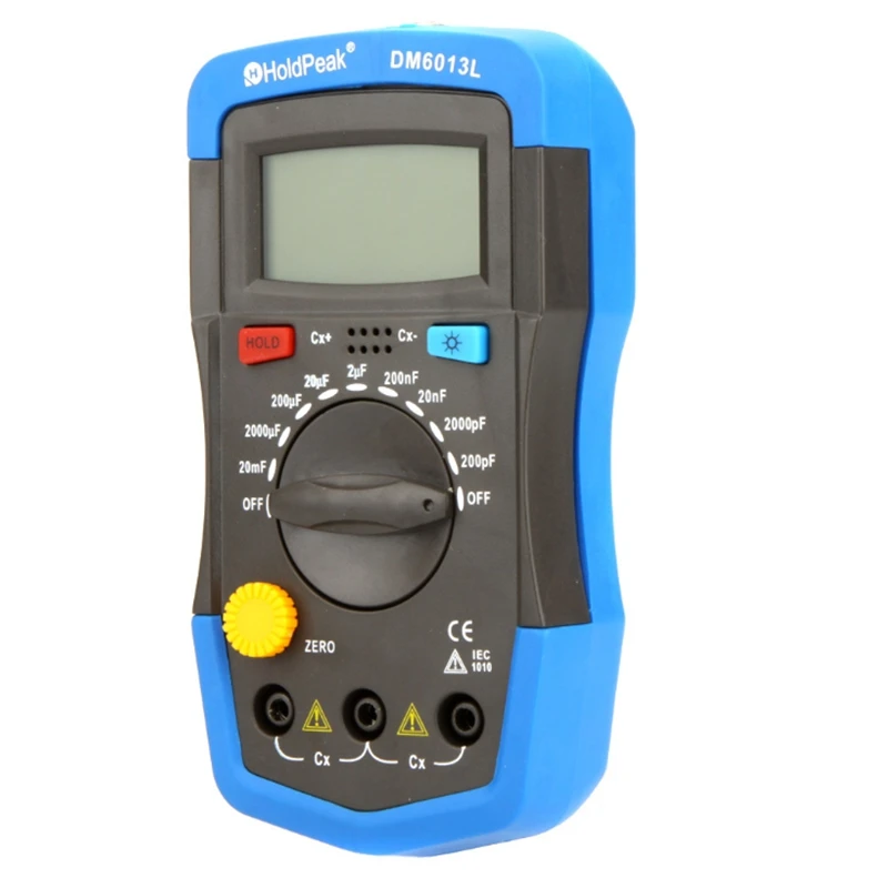 1999 Counts Digital Capacitance Meter 0.1pF To 20000uF Portable Electronic Capacitor Tester LCD Backlight Data Hold DM6013L