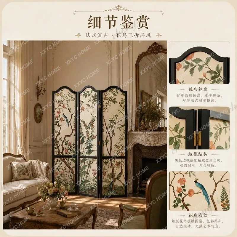 XX solid wood screen partition living room entrance entrance entrance door blocking sofa background wall movable folding