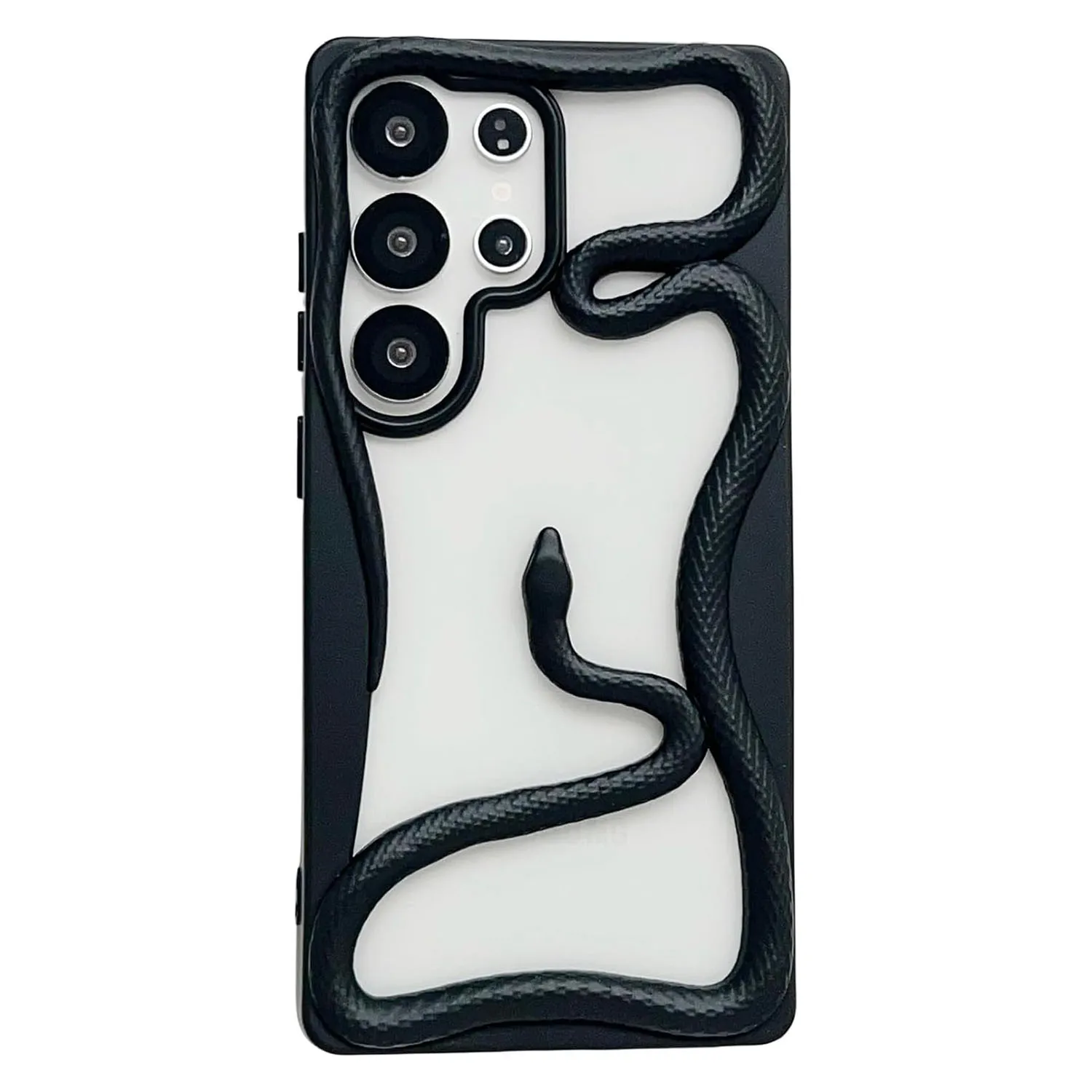 

Snake Pattern TPU Bumper for Samsung Galaxy S25/S25 Ultra – Electroplated, Slim Shockproof, No Signal Interference