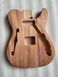 Unfinished Electric Guitar Body, Mahogany Wood, Blank Guitar Barrel for TL Guitars, All Holes Finished, DIY Parts Accessories