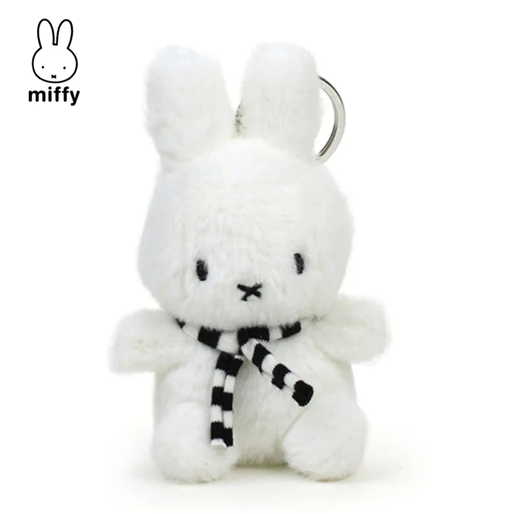 

Miffy Kawaii Doll Pendant Black and White Striped Scarf Hanging Cute Doll Cute Mini Figure Gift for Girls Boy