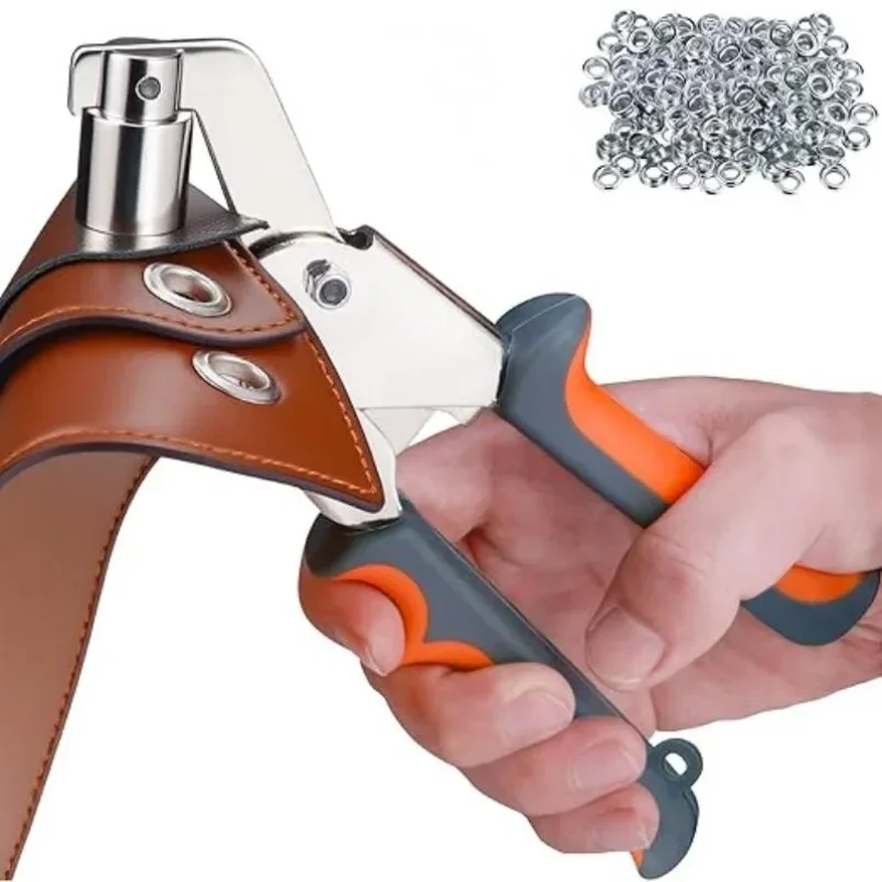 Handheld Hole Punch Eyelet Installation Tool, 6mm/10mm Grommet Eyelet Plier Kit, Metal Air Hole Rivet Plier for Fabric Leather