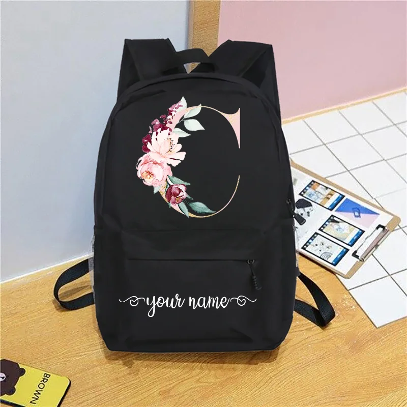 Personalisierte Kundenspezifische Name mit Initial Rucksack mit Mädchen Kinder Kinder Vor Schul Rucksack Schule Tasche Rucksack Kind Geschenke