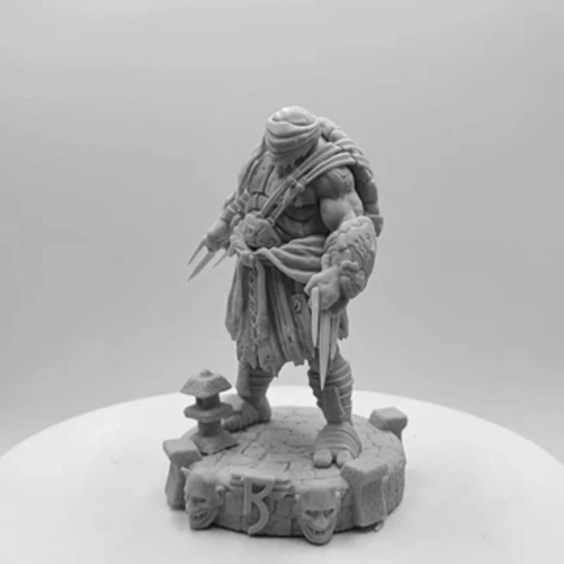 Anime Figure Warrior 1/24 Scale 88mm Resin Figure Model Kit Sea Turtle Hero Miniatures Mini Unassembled and Unpainted