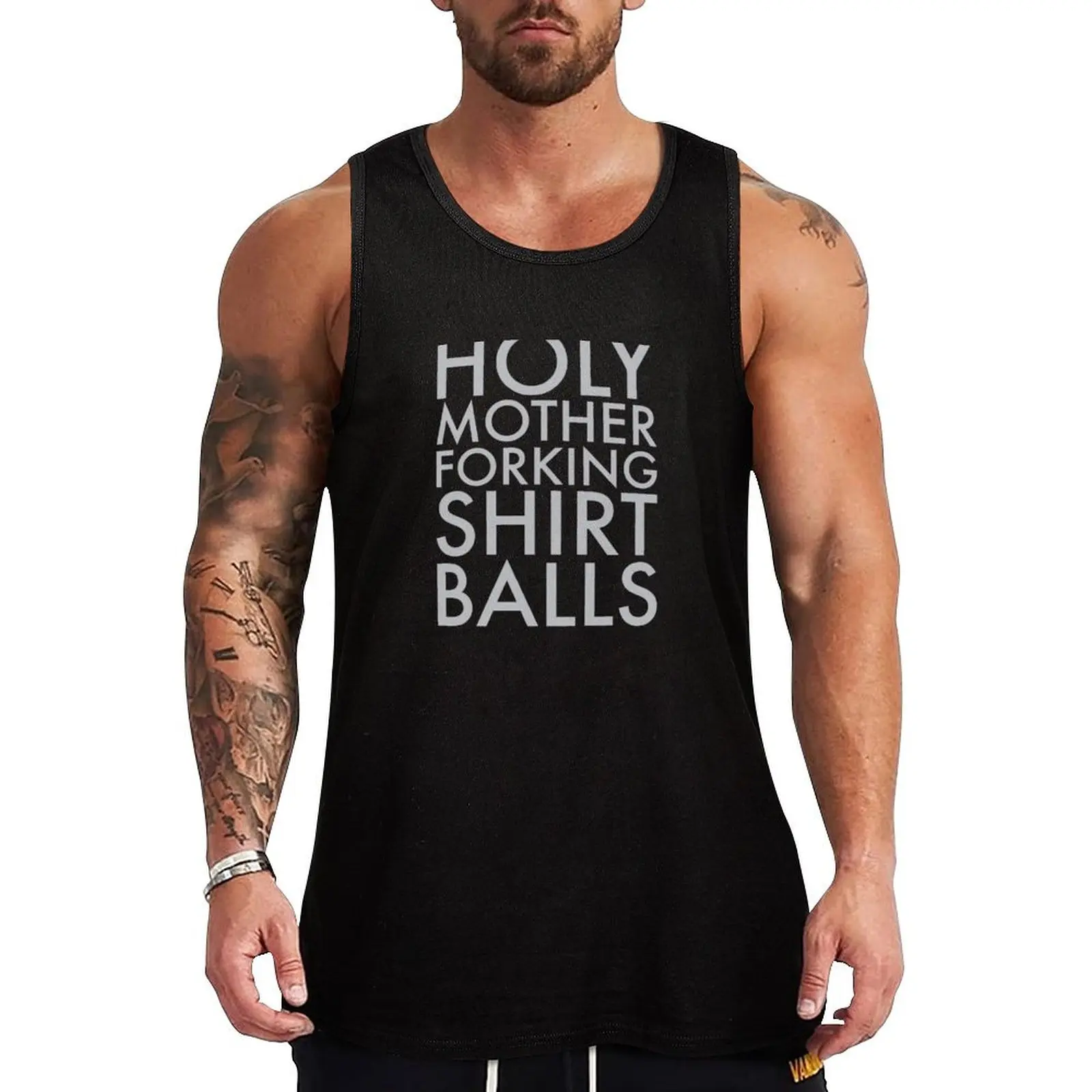 Holy Mother Forking Shirt Balls - The Good Place Tank Top Gym clothes gym shirt man