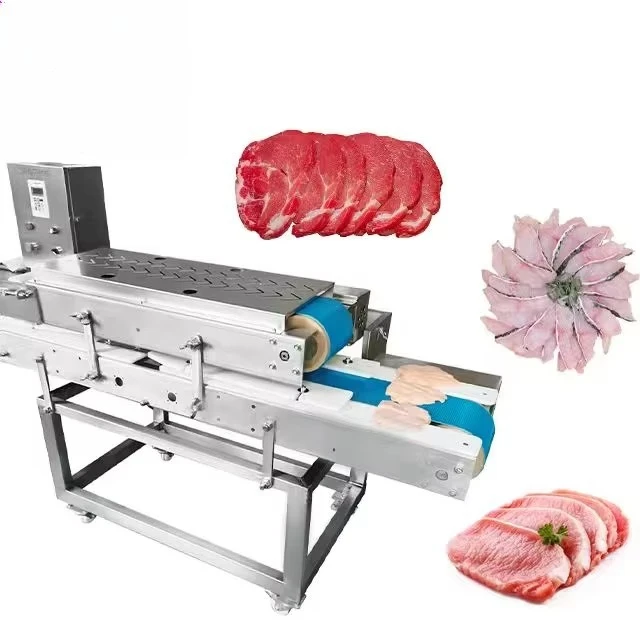 Most Popular Automatic Single Pressure Slicing Machine Adjustable Thickness for Fresh Beef Mutton Cheese Sausage Bacon Food