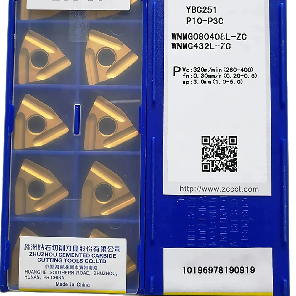 WNMG YBC251 YBC252 ZCC WNMG 080408 TURNING TOOLS INSERTS CUTTING FOR STEEL WNMG080408L-ZC WNMG432L-ZC