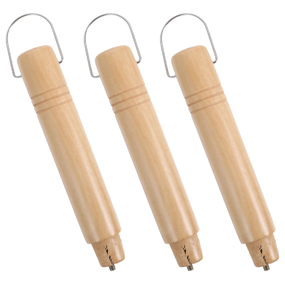 

3pcs Pot Replacement Solid Wood Anti-Scald Detachable Kitchen Pans Detachable Handles Set Utensils Cookware Parts