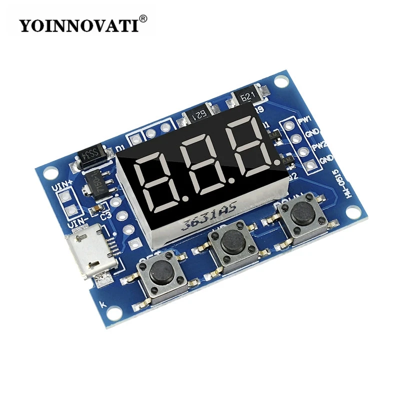 5-30V PWM Generator Module Dual-Channel Digital LED Dimmer, Adjustable Duty Cycle Frequency, Micro USB/5V Independent Power