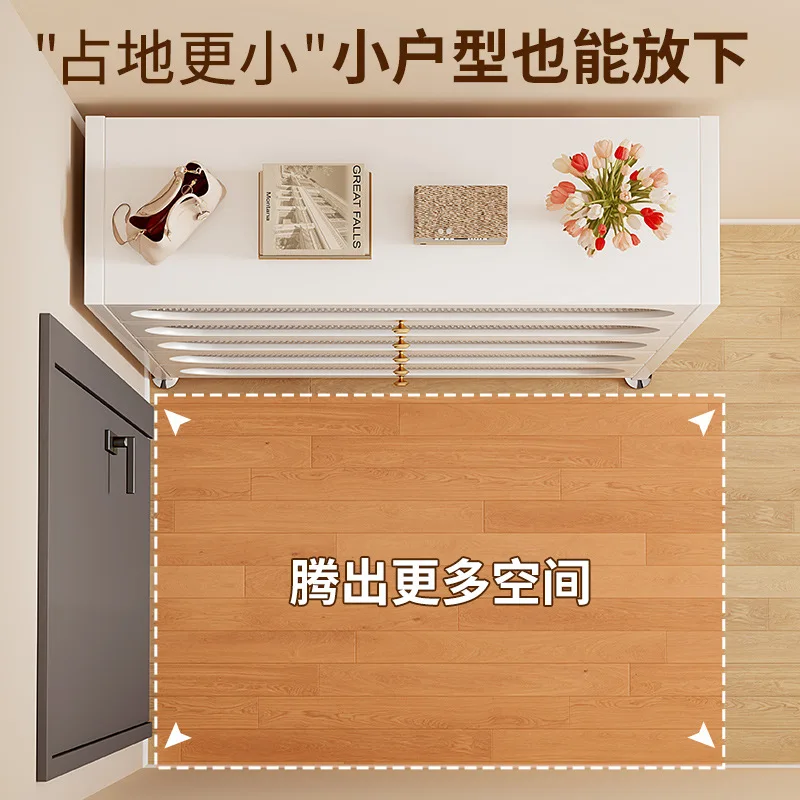 خزانة تخزين الأحذية الفولاذية، خزانة منزلية متعددة الطبقات، سعة كبيرة، رف الأحذية، قطعة أثرية لتخزين الأحذية #3