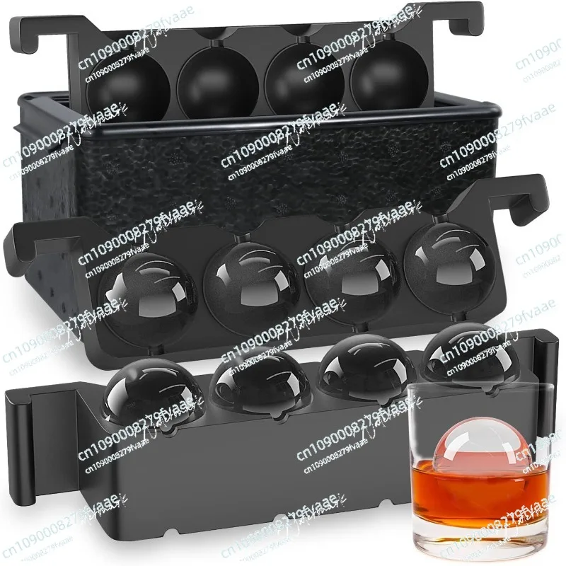 

8 Grid Ice Hockey Round Frozen Mold Maker Silicone Round Large No Bubble Transparent