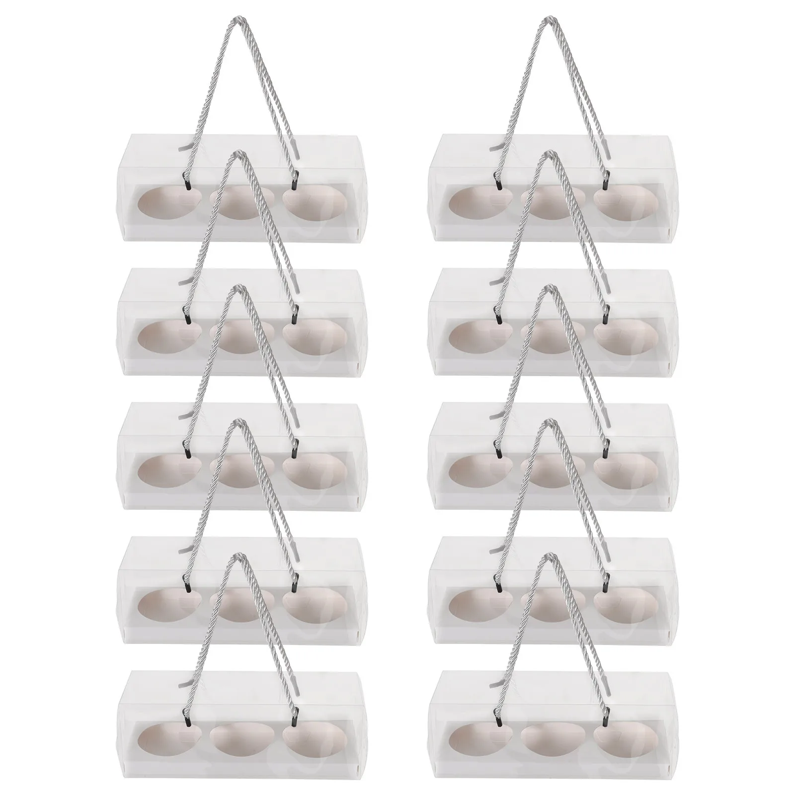 

10Pcs Egg-Yolk Puff Boxes Portable Transparent Cake Containers for Homemade Desserts Bakery Use Cake Boxes Dessert Container