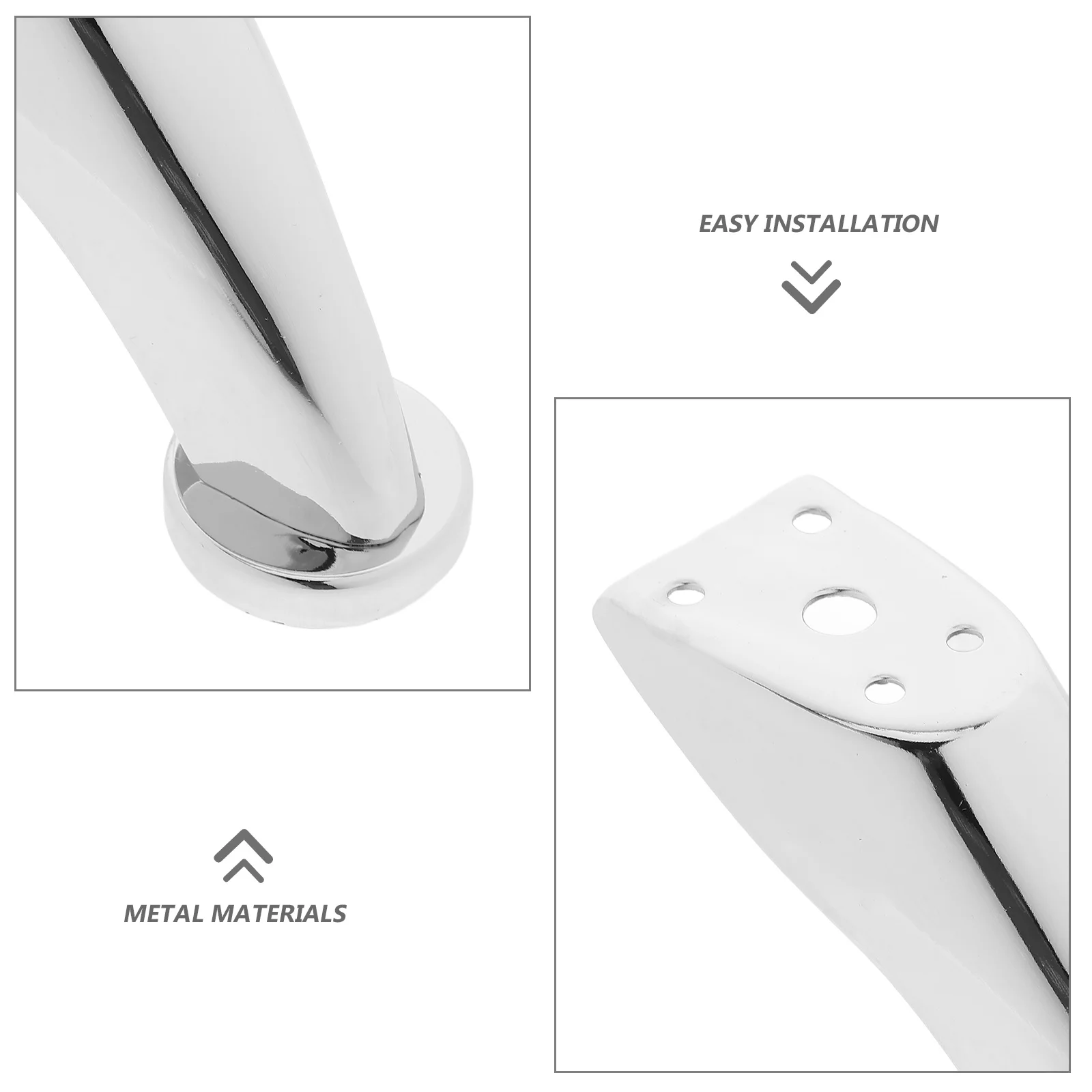 4 قطعة أرجل قطع الأثاث المعدنية الثقيلة كروم أريكة قدم استبدال أرجل الطاولة خزانة مضمد مقعد الأثاث الحديث الناهضون