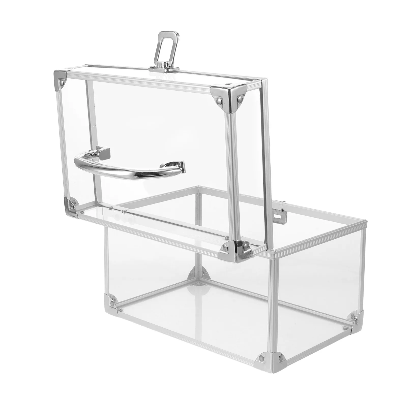 Acrylic Vinyl Record Case Transparent Dustproof Clear Display Organizer for Vinyl Records Cds Dvds Stackable Media Storage Box