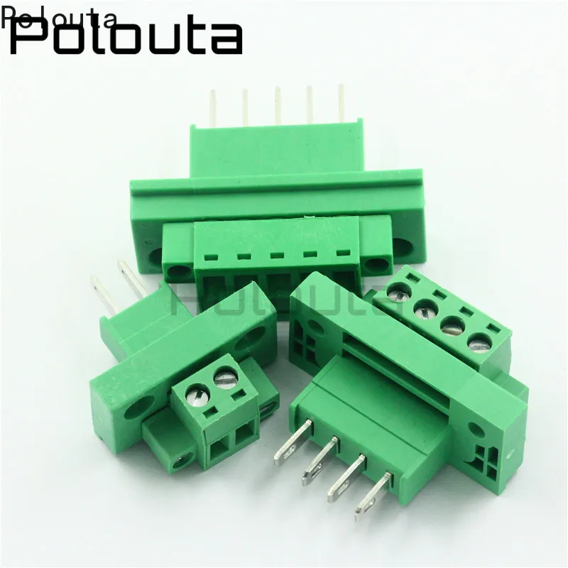 Computer Components Connector KF2EDGWB-5.08 Throughwall Terminal Block Female 2/3/4/8/9/10/12P Plug-in Type With Ear Screw Fixed