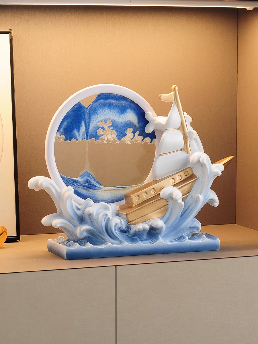 السلس الإبحار الإبحار قارب الرمال اللوحة قارب حامل قلم زخرفة مكتب سطح المكتب دراسة الديكور #4