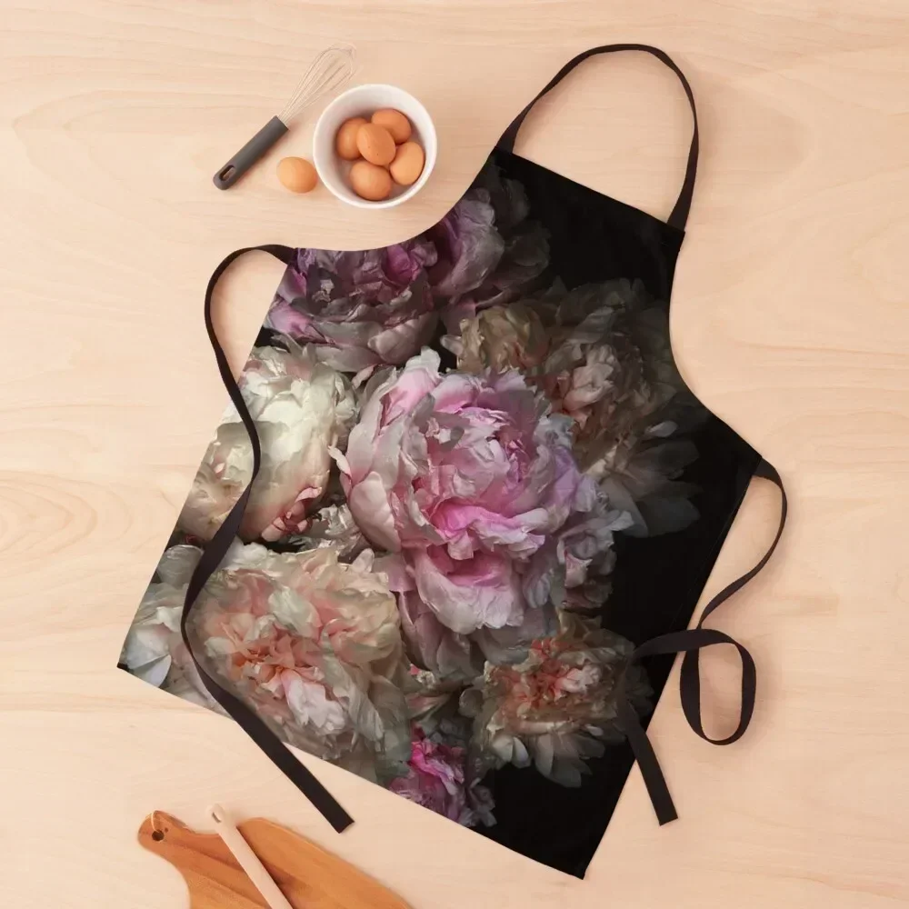 

Pink Peonies Apron Kitchen Household Items professional hairdressing man chef uniform Things For Kitchen Apron