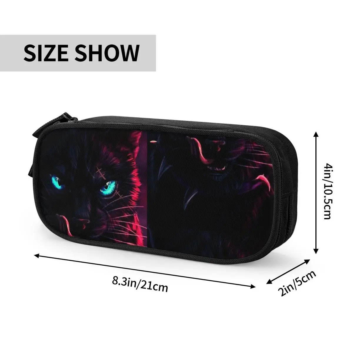 Warrior Cat Scourge Pencil Cases Big Capacity Pen Bags Pen Box Pencil Pouch For Boys Girls Students Stationery School Office