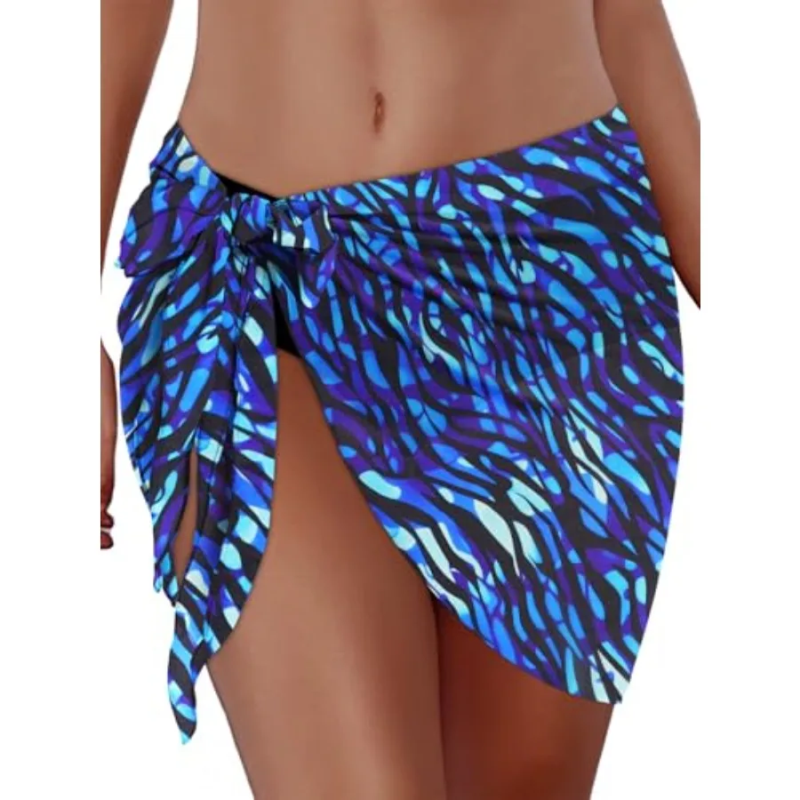 

Swimsuit Coverups for Women Sarong Beach Bikini Wrap Sheer Short Skirt Chiffon Scarf for Swimwear