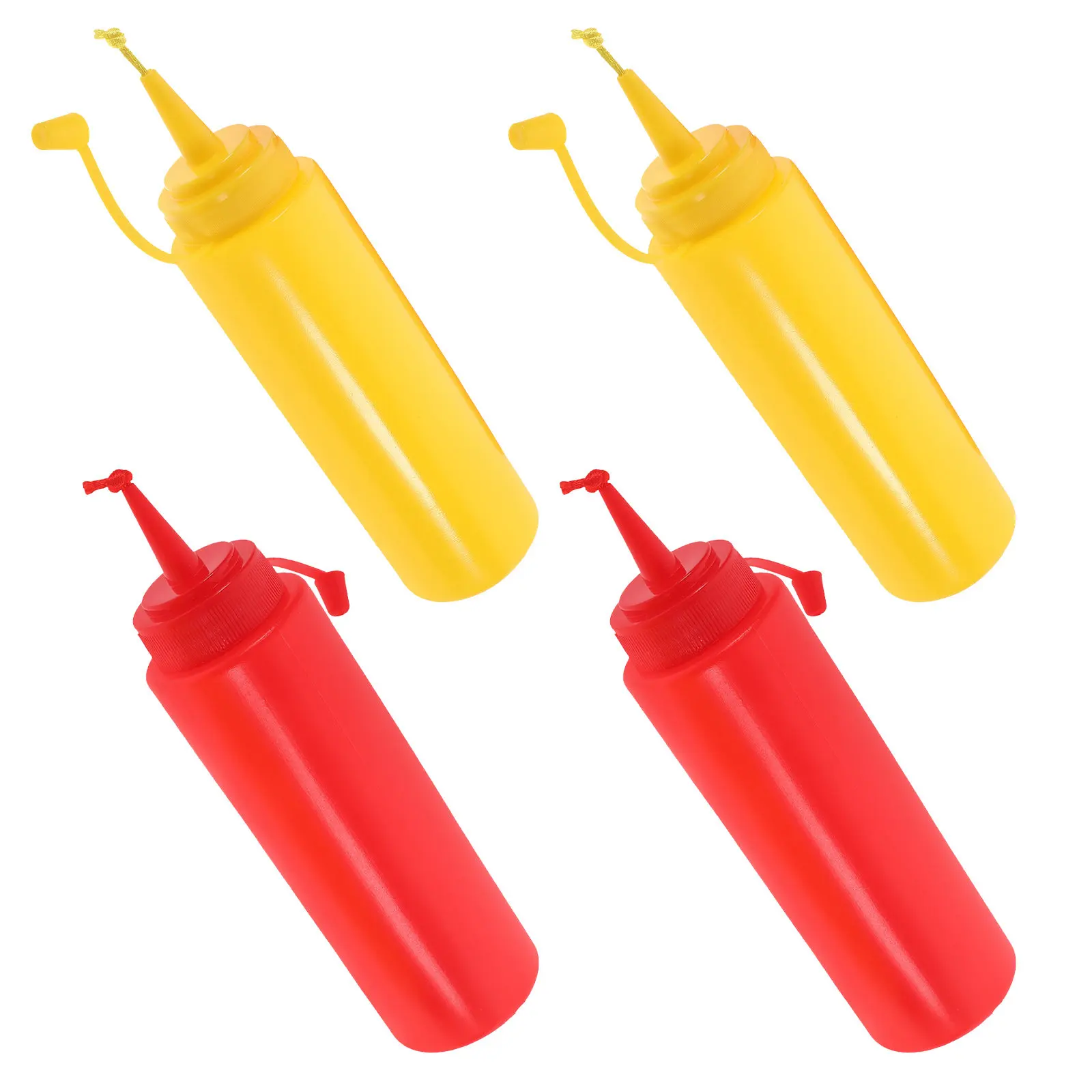 4Pcs Funny Ketchup Mustard Squirt Prank Set for April Fool's Day Decoration Playable Condiment Bottle Gag Prop Party Essential