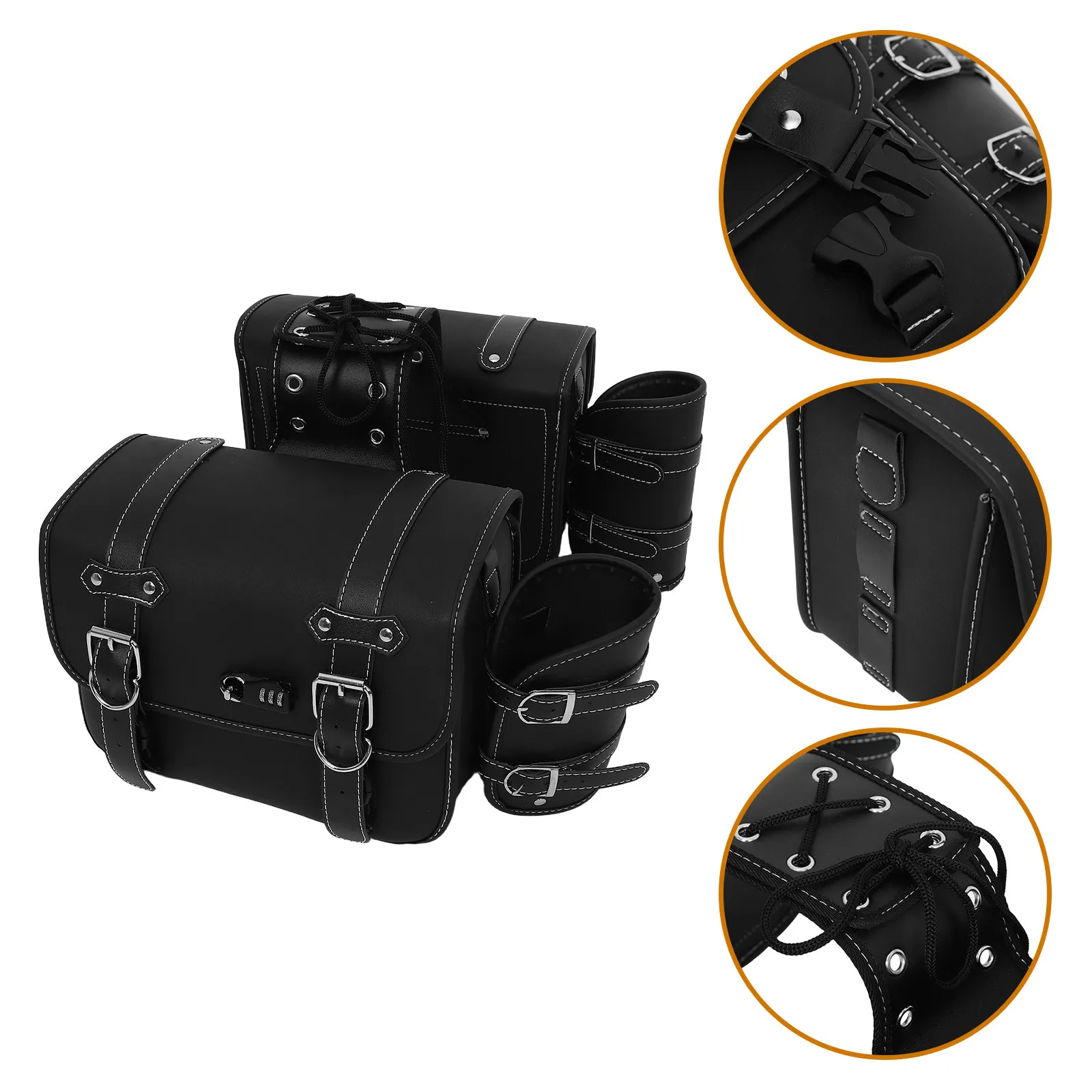 

1Pair Premium Motorcycle Hanging Bag Universal Side Saddlebag Waterproof Storage Pouch Tool Holder for Motorbike Bicycle