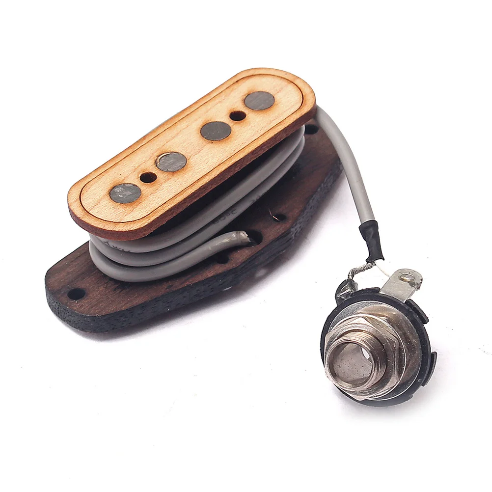 

Professional Maple 4-String Cigar Box Guitar Pickup Wax Protected Coils High Permeability Gmb502 Brown Soundhole Pickup