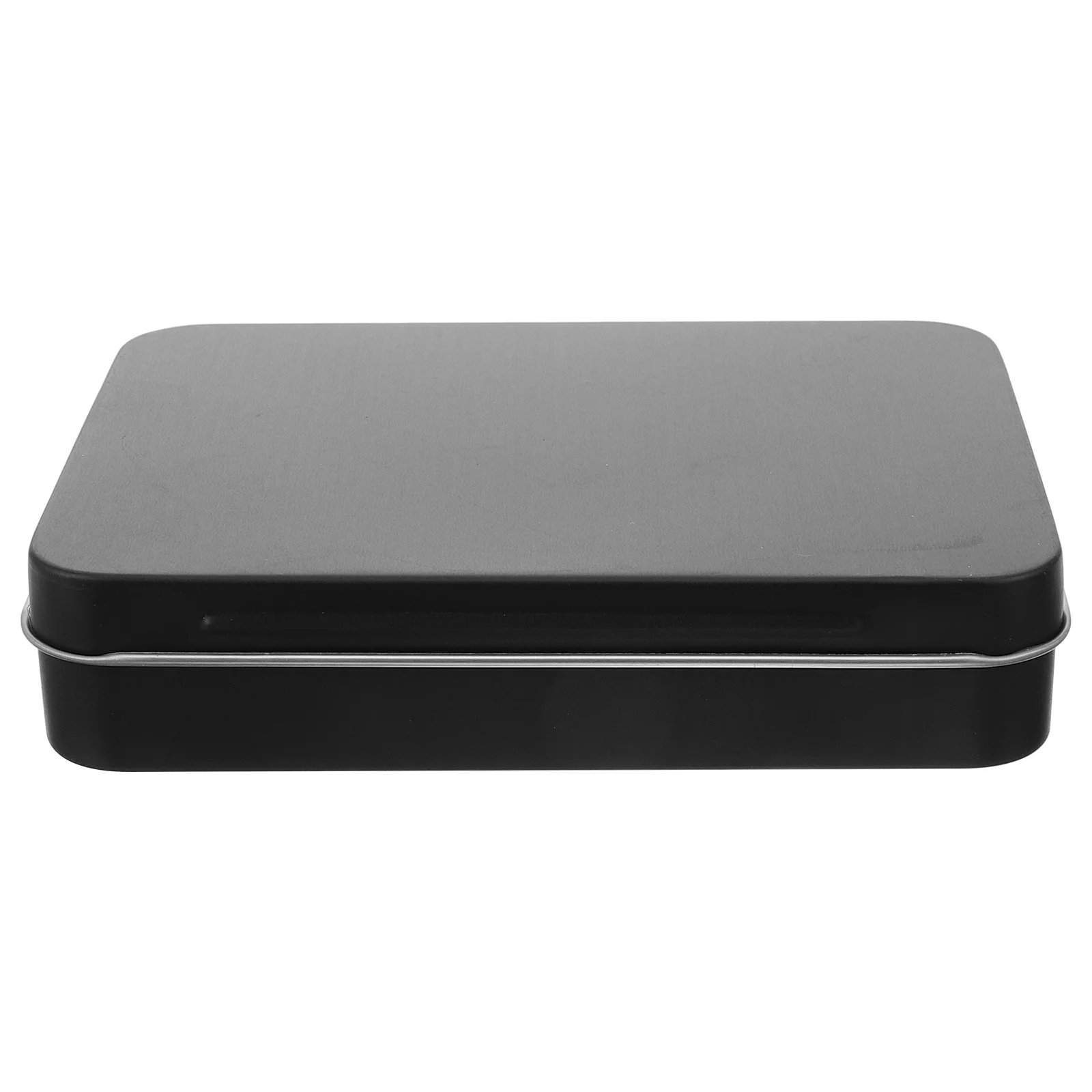 

Metal Rectangular Tin Box With Lid Reusable Tinplate Storage Can Smooth Durable Surface Easy Clean Gift Candy Tea Trinket