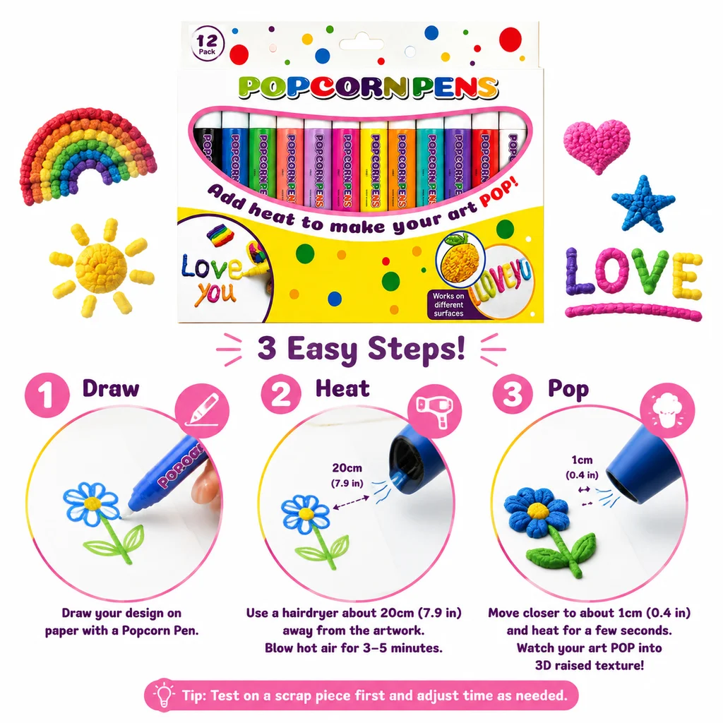 12 Color 3D Magic Heat Activat - đánh giá và giá Art Craft Stationery