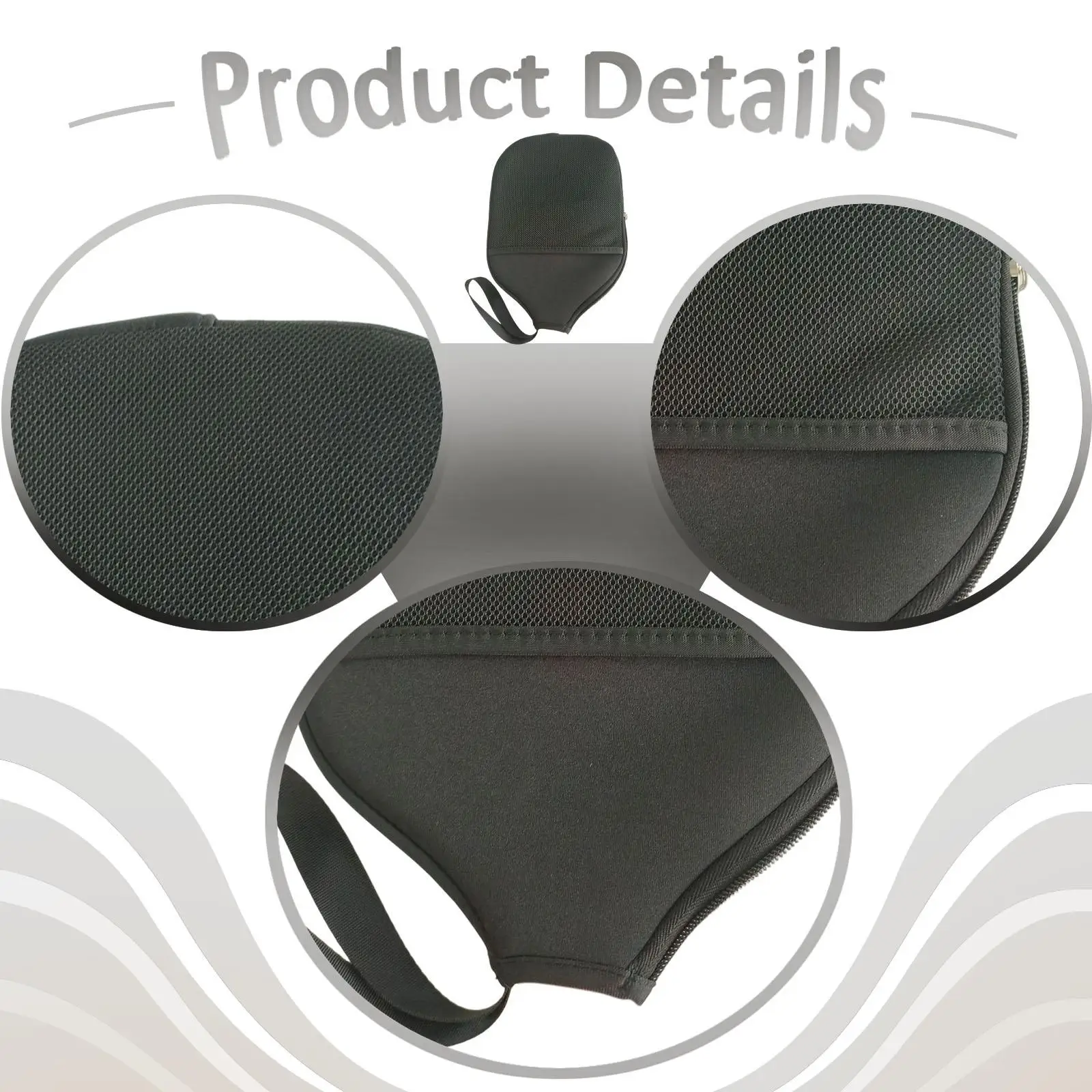 

Сумка для ракеток для пиклбола: портативный неопреновый защитный чехол с сетчатым карманом для частого использования, путешествий и тренировок