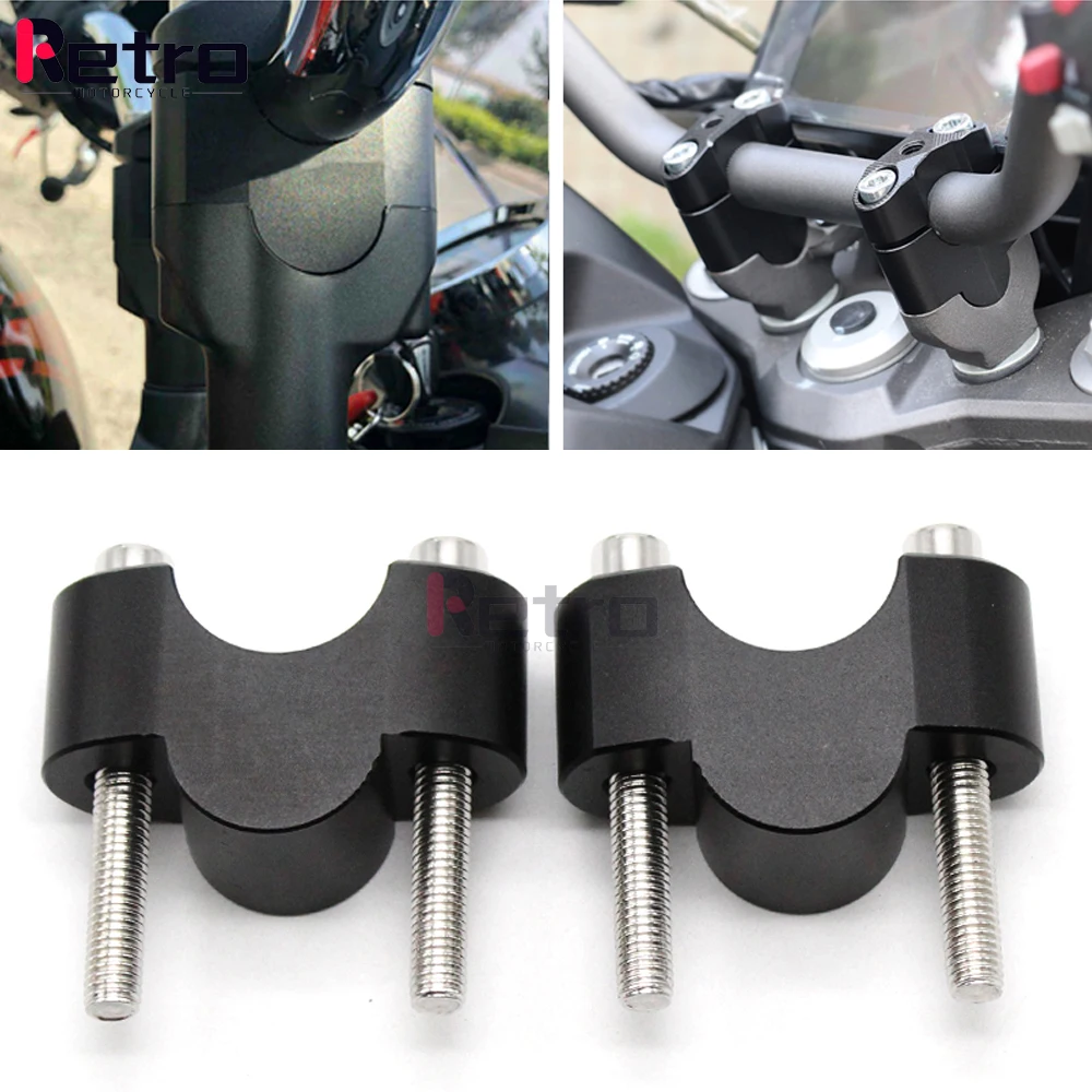 Handle Bar For KAWASAKI Z900RS Z900 RS 2017-2023 Motorcycle Handlebar Heightening Code Riser Mount Clamp Adapter CNC aluminum