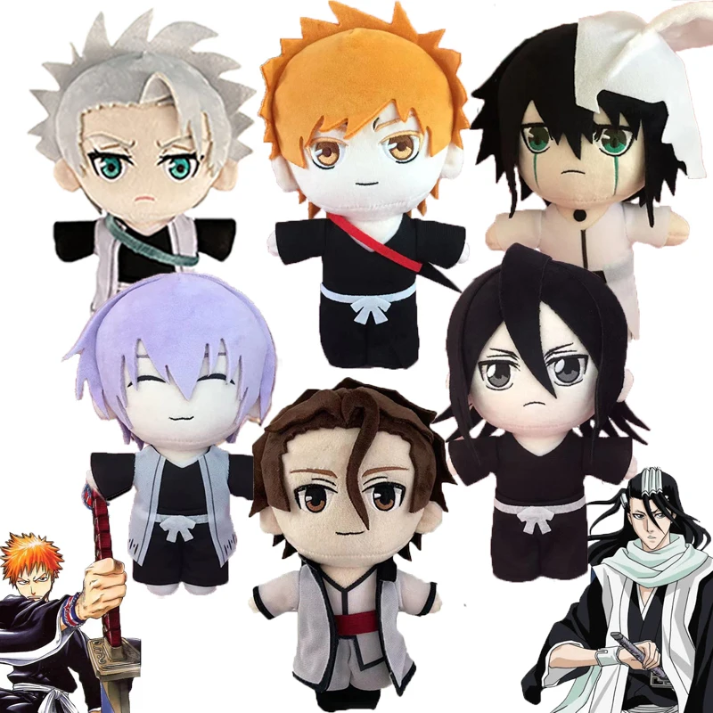 

Anime BLEACH Plush Dolls Kurosaki Ichigo Kuchiki Rukia Byakuya Ichimaru Gin Plushies Toys Cartoon Cosplay Stuffed Figure Pillow