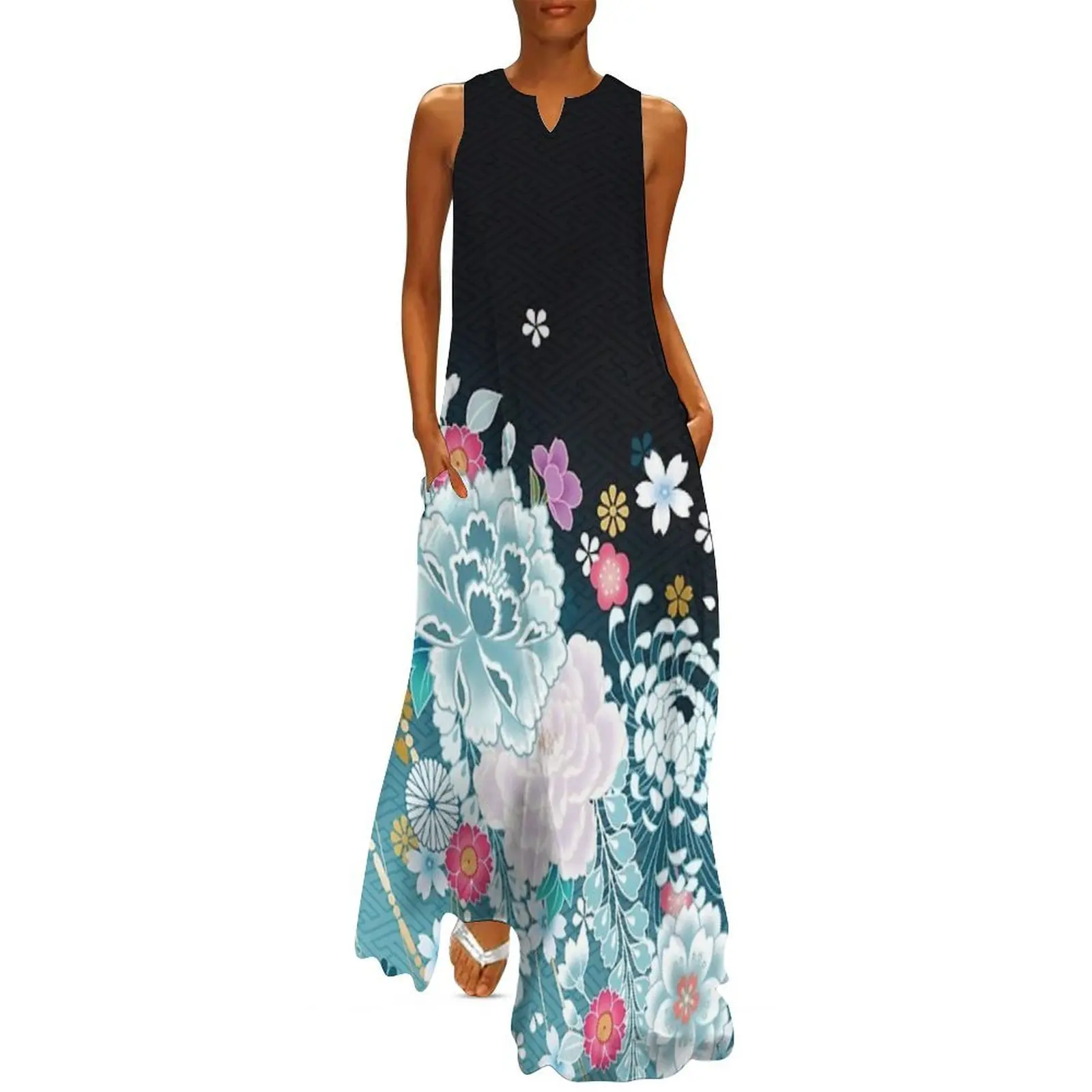 

Japanese Floral Softness Long Dress Women's clothing dress women summer woman dress luxury evening dresses for women 2025