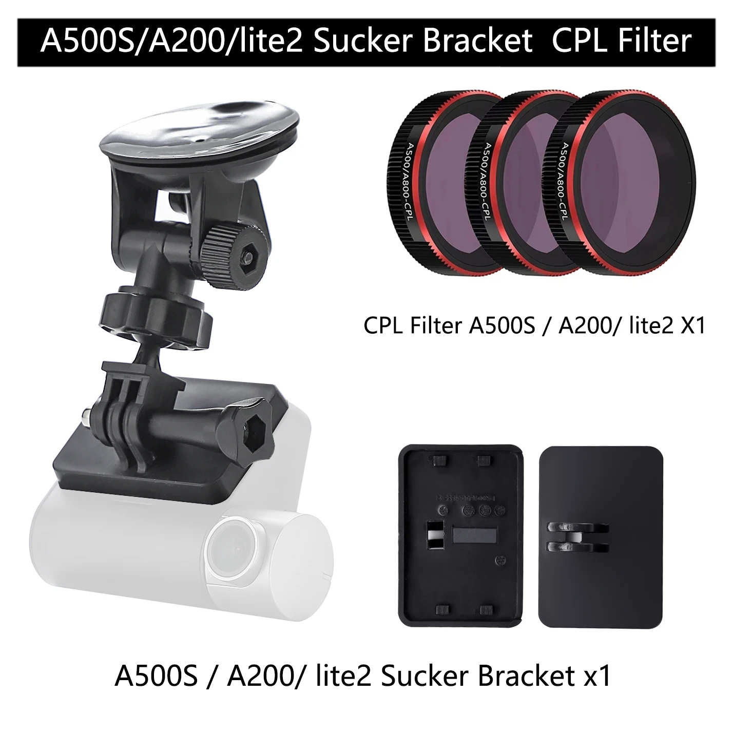 For 70mai Dash Cam pro plus+ A500S CPL Eliminate reflective For 70mai A500S A510 lite2 D02 / D08 / 70mai lite2 CPL Filter