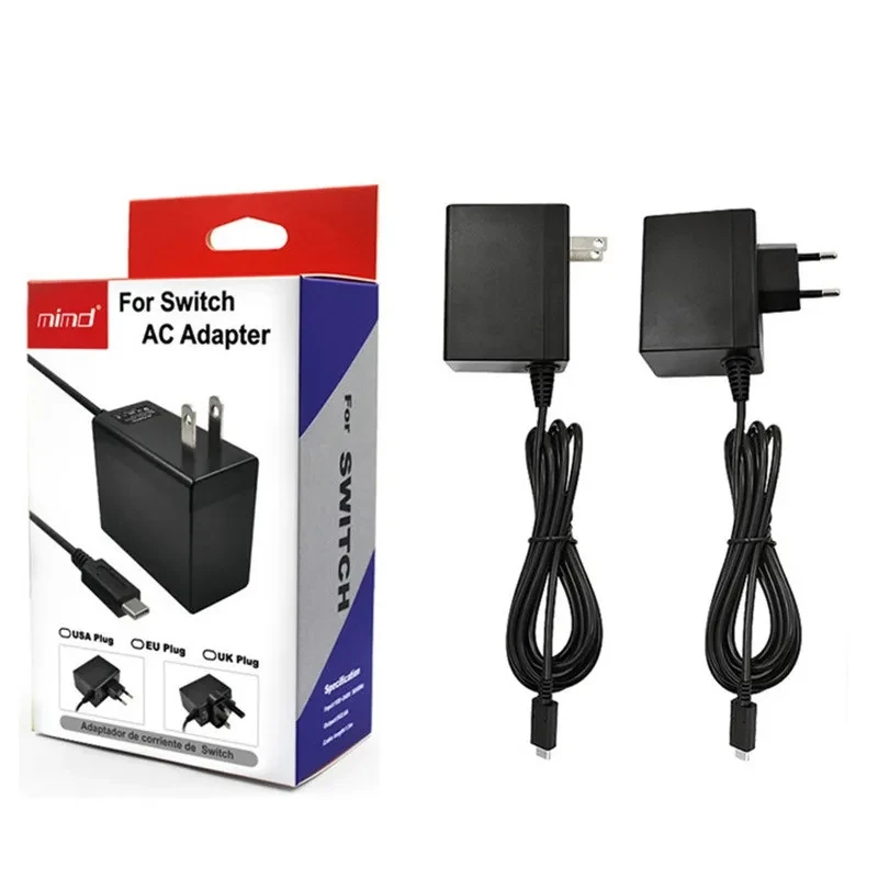 Carregador de Energia para Nintendo Switch, Adaptador de Cabo, Carregador Rápido, Compatível com Nintendo Switch Lite e Switch OLED