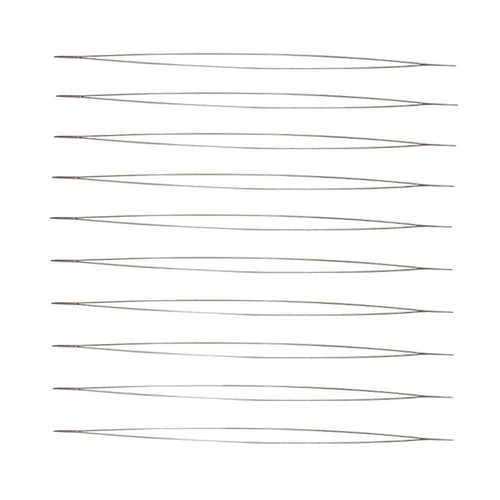 

10pcs Big Eye Bead Needle Lightweight Durable Opening Diy Hand Tool Embroidery Crochet Hook Jewelry Pin Cushion