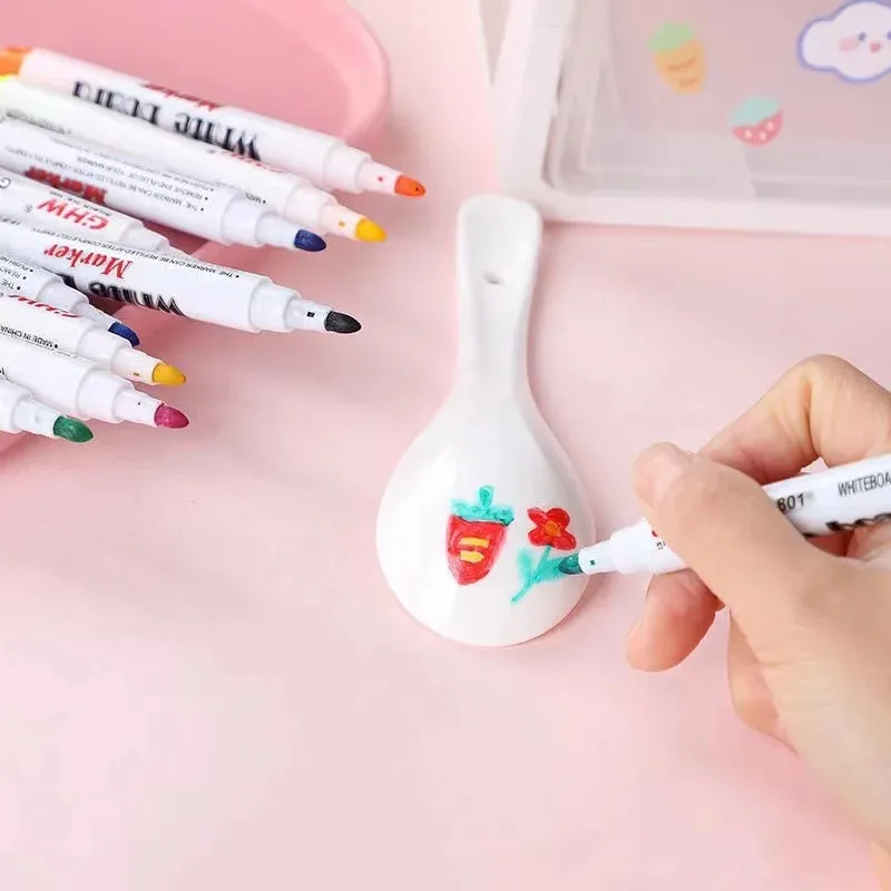 8/12 Colors Magical Water Floating Pen, Kids Water Painting Whiteboard Marker, Floating Ink Pen with Spoon for Kids