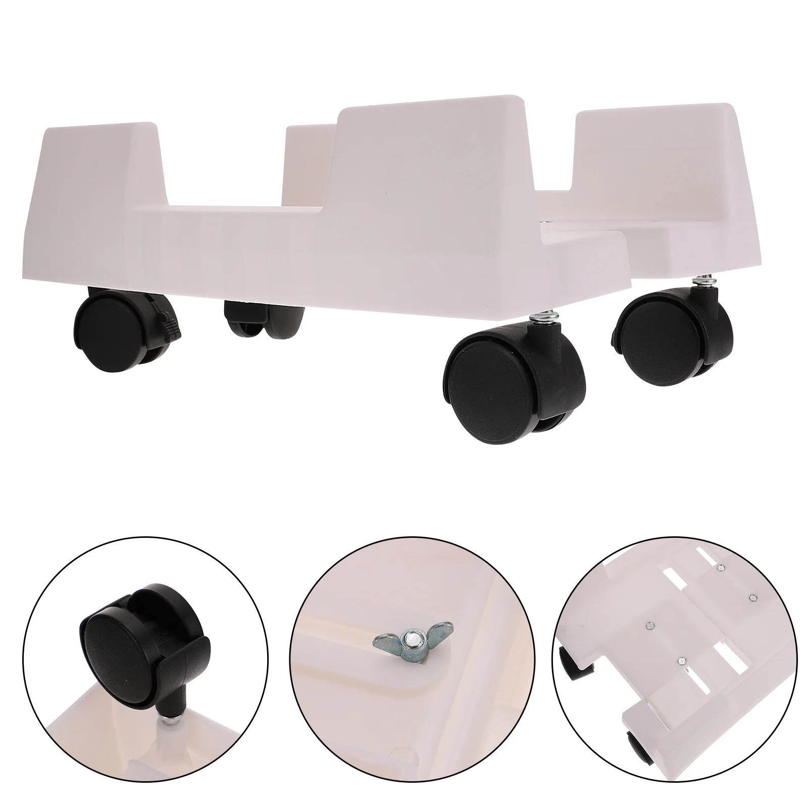 

Premium Mobile Cpu Stand With Wheels Reinforced Computer Tower Holder Rolling Cart For Home Office Study Playroom Internet Café