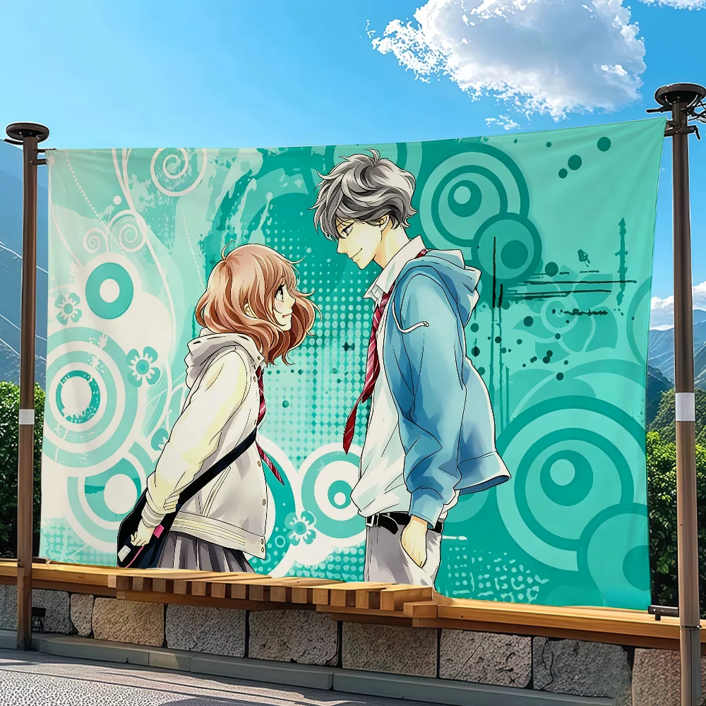 Anime Comic A-Ao H-Haru R-Ride Flag Tapestry Outdoor Party Bedroom Living Room Dormitory Decorative Themed Wall Hanging Banner